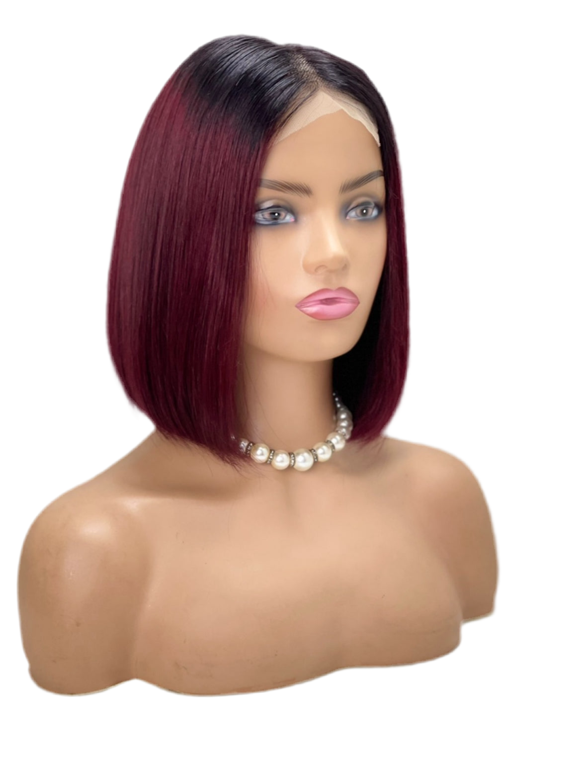 Burgundy bob HUMAN HAIR WIG