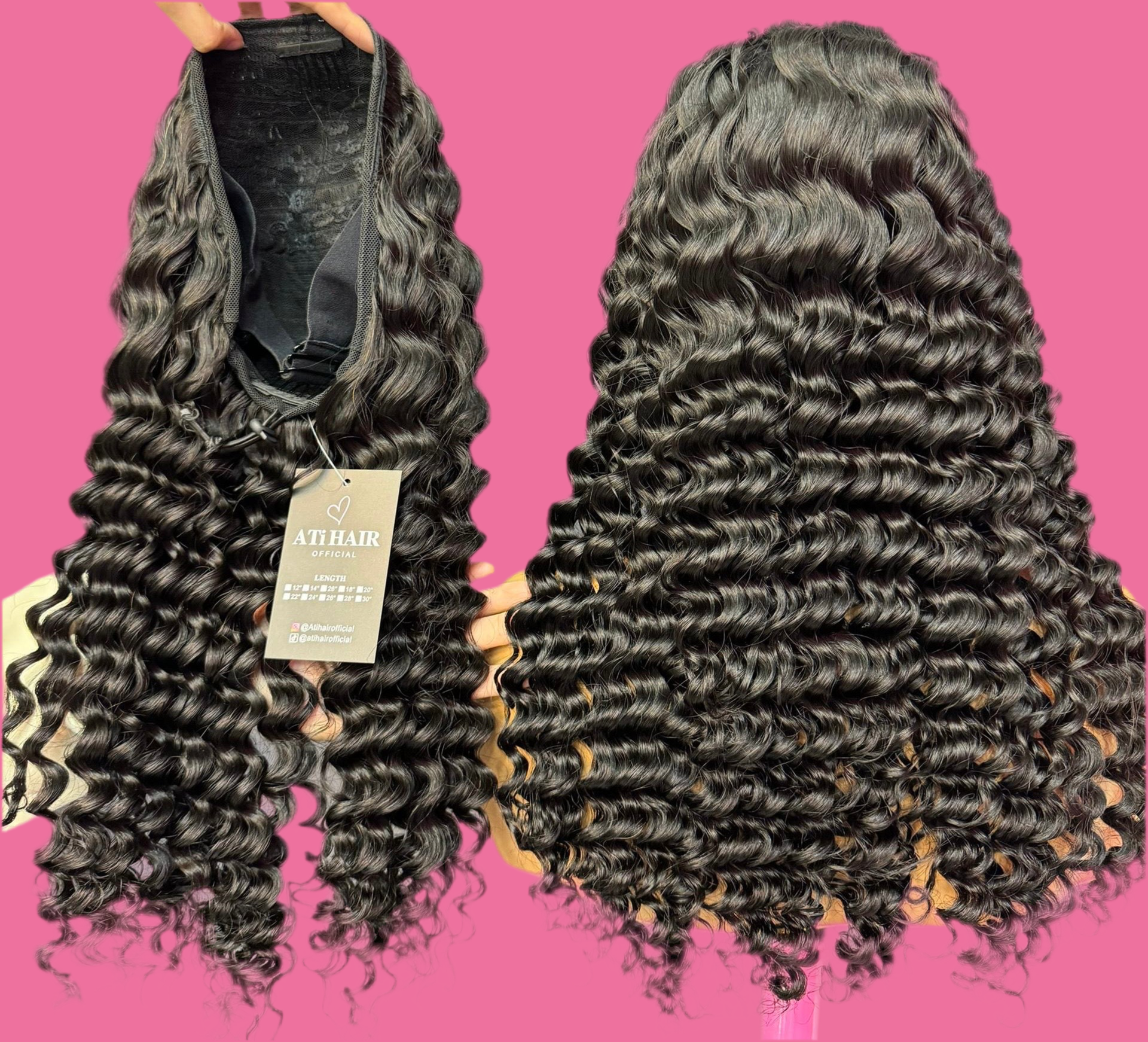 Fo-HUMAN HAIR WIG DEEP OR CURLY