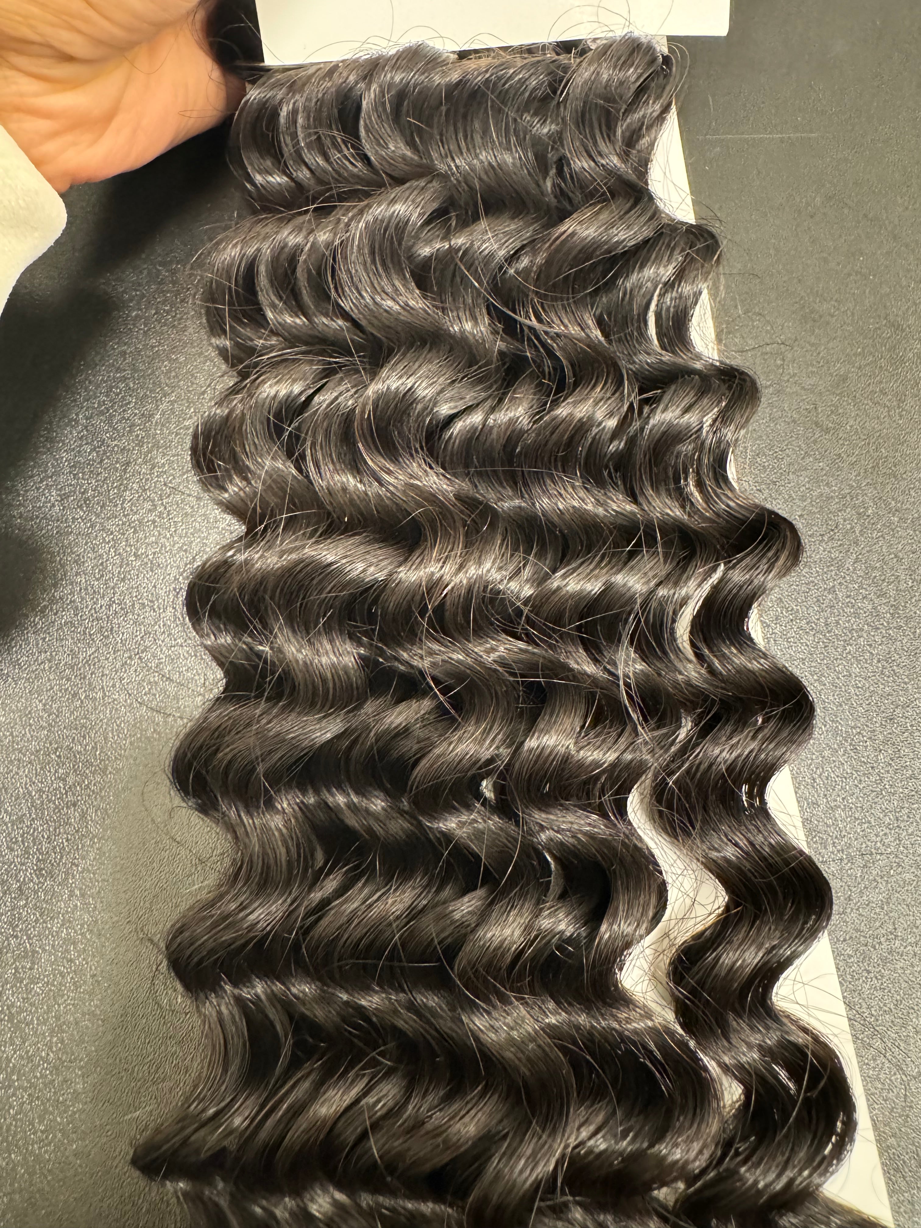 Curly clip on human hair