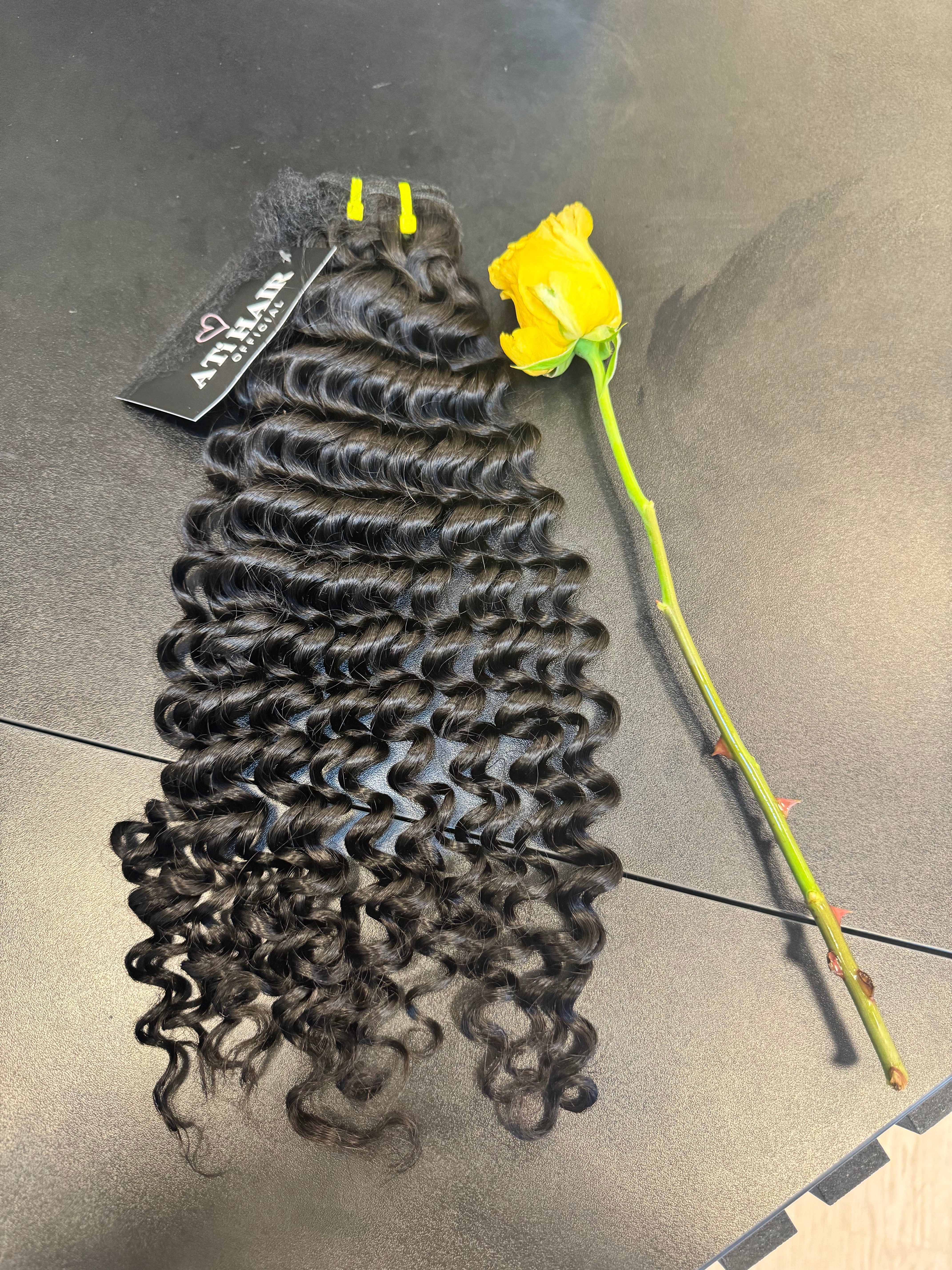 Deep Curly soft virgin Human Hair Bundle